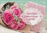 Herzliche Geburtstagsgrüße - Faltkarte Herzliche Geburtstagsgrüße - Faltkarte