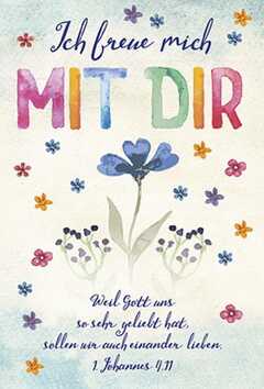 Faltkarte: Ich freue mich mit dir - Neutral Faltkarte: Ich freue mich mit dir - Neutral