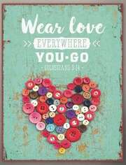 Metallschild groß - Wear love Metallschild groß - Wear love