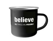 Tasse Emaille "Believe"