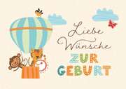 Faltkarte - Liebe Wünsche zur Geburt Faltkarte - Liebe Wünsche zur Geburt