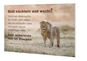 Wandbild Löwe - 1.Pt. 5,8-9a Wandbild Löwe - 1.Pt. 5,8-9a