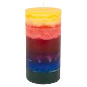Regenbogenkerze Stumpenform - 15cm Regenbogenkerze Stumpenform - 15cm