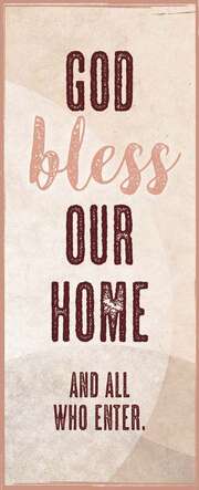 Metallschild lang - God bless our home Metallschild lang - God bless our home