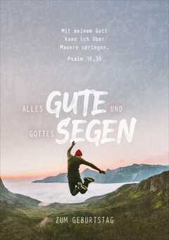 Faltkarte "Alles Gute u. Gottes Segen" - Sprung Faltkarte "Alles Gute u. Gottes Segen" - Sprung