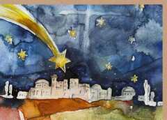 Simone Riedel - Faltkarte "Stern über Bethlehem" Faltkarte "Stern über Bethlehem"