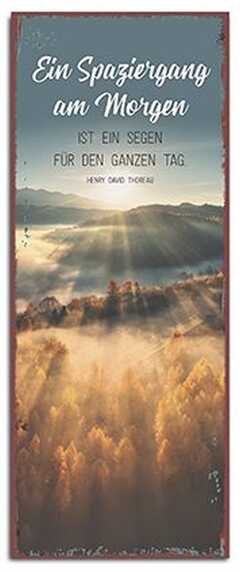Henry D. Thoreau - Metallschild lang - Spaziergang Metallschild lang - Spaziergang