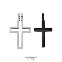 Anhänger Edelstahlkreuz - schwarz Anhänger Edelstahlkreuz - schwarz