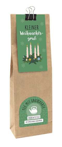 Tee mit Grußkarte: Kleiner Weihnachtsgruß Tee mit Grußkarte: Kleiner Weihnachtsgruß