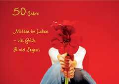 Postkarte "50 Jahre - Mitten im Leben" - 5 Stück