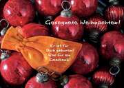 Faltkarte "Gesegnete Weihnachten! Er ist für dich..." - 5 Stück Faltkarte "Gesegnete Weihnachten! Er ist für dich..." - 5 Stück