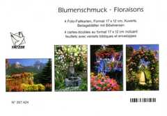 Faltkartenbox Blumenschmuck, 4 Stück