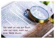 Die Welt ist wie ein Buch ... - Postkarte Die Welt ist wie ein Buch ... - Postkarte