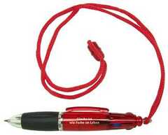 Kugelschreiber "Glaube ist wie Farbe..." - rot