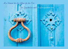 Postkarte "Zuhause bei dir, öffne ich die Tür für Gewohntes..." - 5 Stück