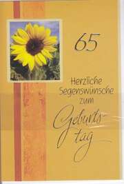 Faltkarten 65. Geburtstag - 5 Stück Faltkarten 65. Geburtstag - 5 Stück