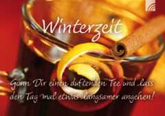 Tee-Postkarte - Winterzeit!