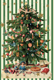 Faltkarte "Adventskalender" Weihnachtsbaum, 5 Stück Faltkarte "Adventskalender" Weihnachtsbaum, 5 Stück