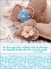 Postkartenserie Braune Stoffherzen - 12 Stück Postkartenserie Braune Stoffherzen - 12 Stück