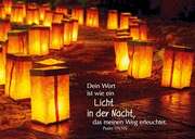 Postkarten: Dein Wort ist wie ein Licht, 4 Stück Postkarten: Dein Wort ist wie ein Licht, 4 Stück