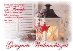 Postkartenserie Gesegnete Weihnachtszeit- 12 Stück