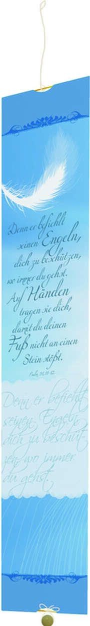 Dekobanner Denn er befiehlt seinen Engeln Dekobanner Denn er befiehlt seinen Engeln