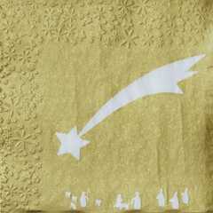 Serviette "Sternprägung" gold Serviette "Sternprägung" gold