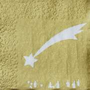 Serviette "Sternprägung" gold Serviette "Sternprägung" gold