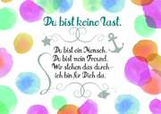 Anja Lerz - Postkarte "Du bist kein Last." Postkarte "Du bist kein Last."