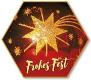 Schafmilchseife Stern "Frohes Fest" Schafmilchseife Stern "Frohes Fest"